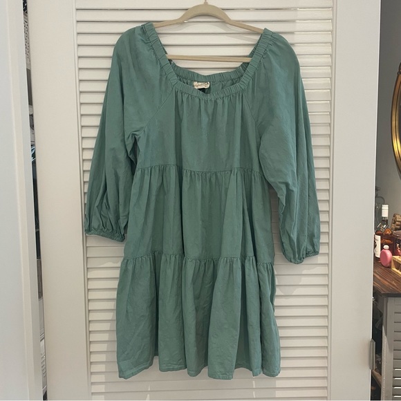 Universal Thread Dresses & Skirts - Target Puff Long Sleeve Tiered Mint Green Dress